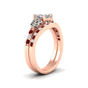 Load image into Gallery viewer, asscher-cut-ruby-channel-band-celtic-bridal-set-in-rose-gold-fdens2255asgrudrangle2-nl-rg-ws2.jpg