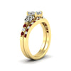 Load image into Gallery viewer, asscher-cut-ruby-channel-band-celtic-bridal-set-in-yellow-gold-fdens2255asgrudrangle2-nl-yg-ws2.jpg
