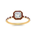 Thumbnail 95 - asscher-cut-ruby-halo-petite-engagement-ring-in-yellow-gold-FD8523ASRGRUDRANGLE3-NL-YG