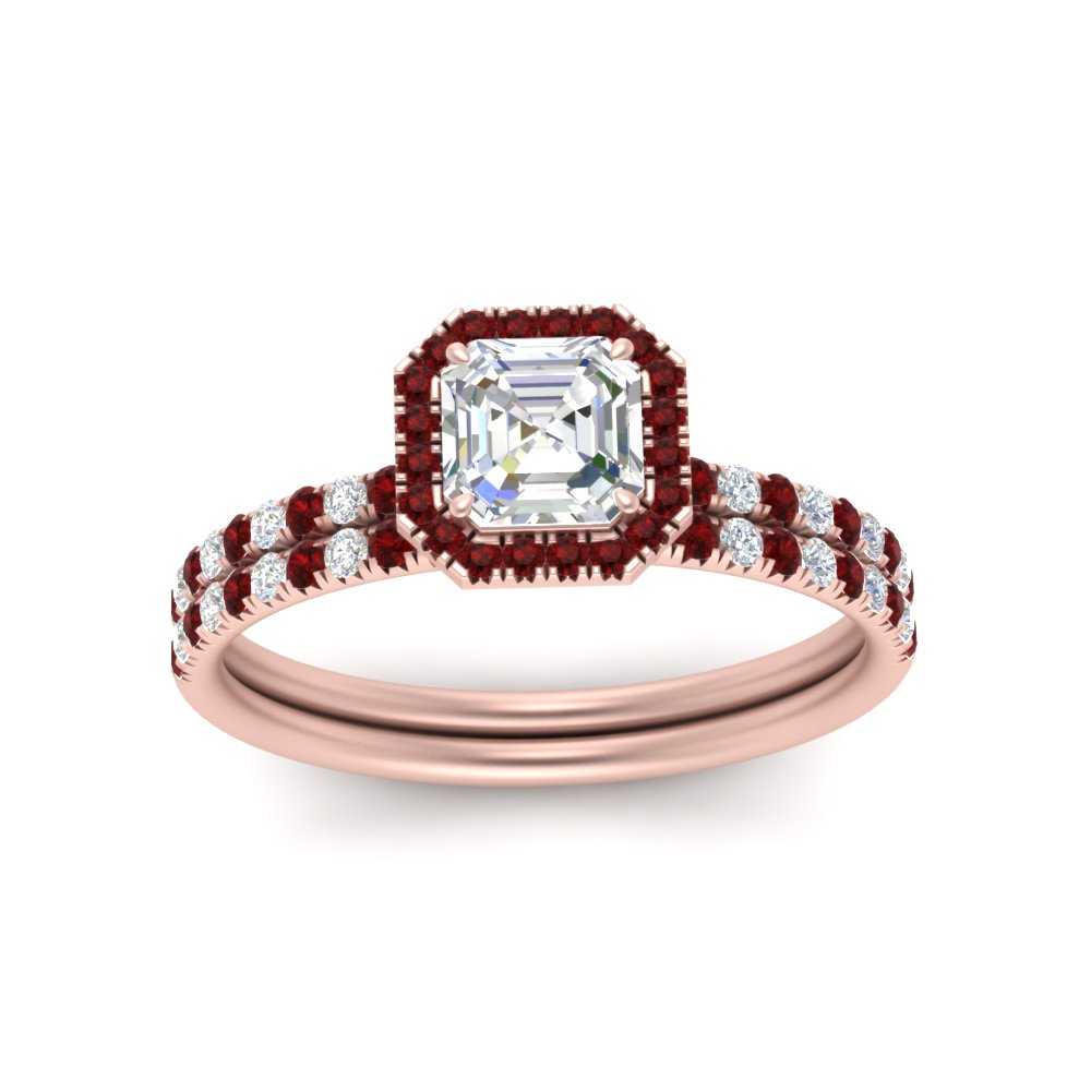 asscher-cut-ruby-halo-wedding-ring-set-in-rose-gold-FD8523ASGRUDR-NL-RG