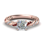 Load image into Gallery viewer, Twisted Vine Asscher Diamond Ring
