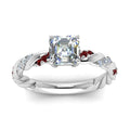Thumbnail 49 - Twisted Vine Asscher Diamond Ring