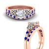 Load image into Gallery viewer, asscher-cut-sapphire-channel-band-celtic-bridal-set-in-rose-gold-fdens2255asgsablangle3-nl-rg-ws2.jpg