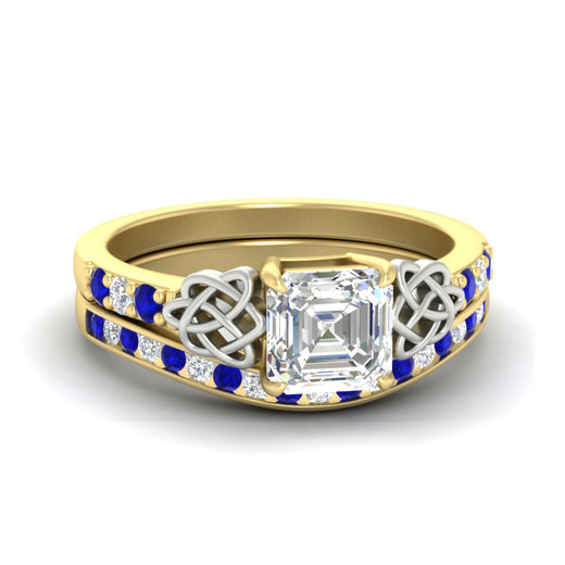asscher-cut-sapphire-channel-band-celtic-bridal-set-in-yellow-gold-fdens2255asgsablsleep-nl-yg-ws2.jpg