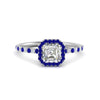 Load image into Gallery viewer, asscher-cut-sapphire-halo-petite-engagement-ring-in-white-gold-FD8523ASRGSABLANGLE3-NL-WG