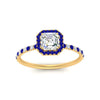 Load image into Gallery viewer, asscher-cut-sapphire-halo-petite-engagement-ring-in-yellow-gold-FD8523ASRGSABLANGLE3-NL-YG