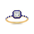 Thumbnail 79 - asscher-cut-sapphire-halo-petite-engagement-ring-in-yellow-gold-FD8523ASRGSABLANGLE3-NL-YG