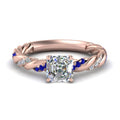 Thumbnail 4 - Twisted Vine Asscher Diamond Ring
