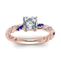 Thumbnail 5 - Twisted Vine Asscher Diamond Ring