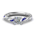 Thumbnail 33 - Twisted Vine Asscher Diamond Ring