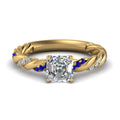 Thumbnail 60 - Twisted Vine Asscher Diamond Ring