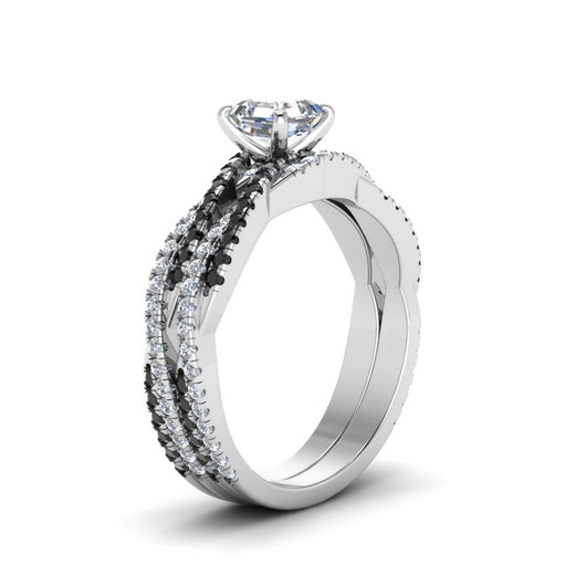 asscher-cut-simple-twisted-vine-bridal-ring-sets-with-black-diamond-in-950-Platinum-FD8233ASGBLACK-NL-WG