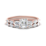 Load image into Gallery viewer, asscher-cut-single-prong-marquise-diamond-engagement-ring-and-band-in-FD9939AS-NL-RG
