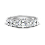 Load image into Gallery viewer, asscher-cut-single-prong-marquise-diamond-engagement-ring-and-band-in-FD9939AS-NL-WG
