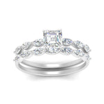 Load image into Gallery viewer, asscher-cut-single-prong-marquise-diamond-engagement-ring-and-band-in-FD9939AS-NL-WG
