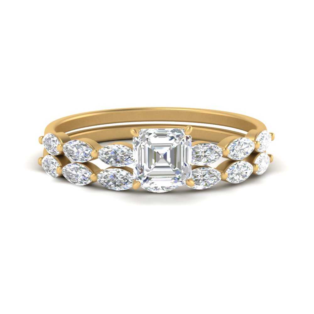 asscher-cut-single-prong-marquise-diamond-engagement-ring-and-band-in-FD9939AS-NL-YG