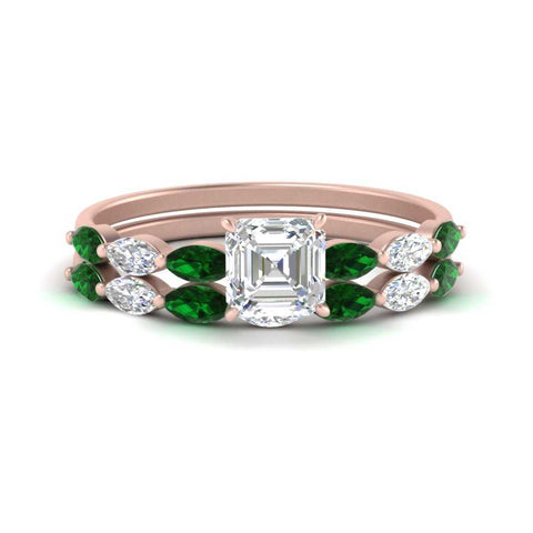 asscher-cut-single-prong-marquise-emerald-engagement-ring-and-band-in-FD9939ASGEMGR-NL-RG