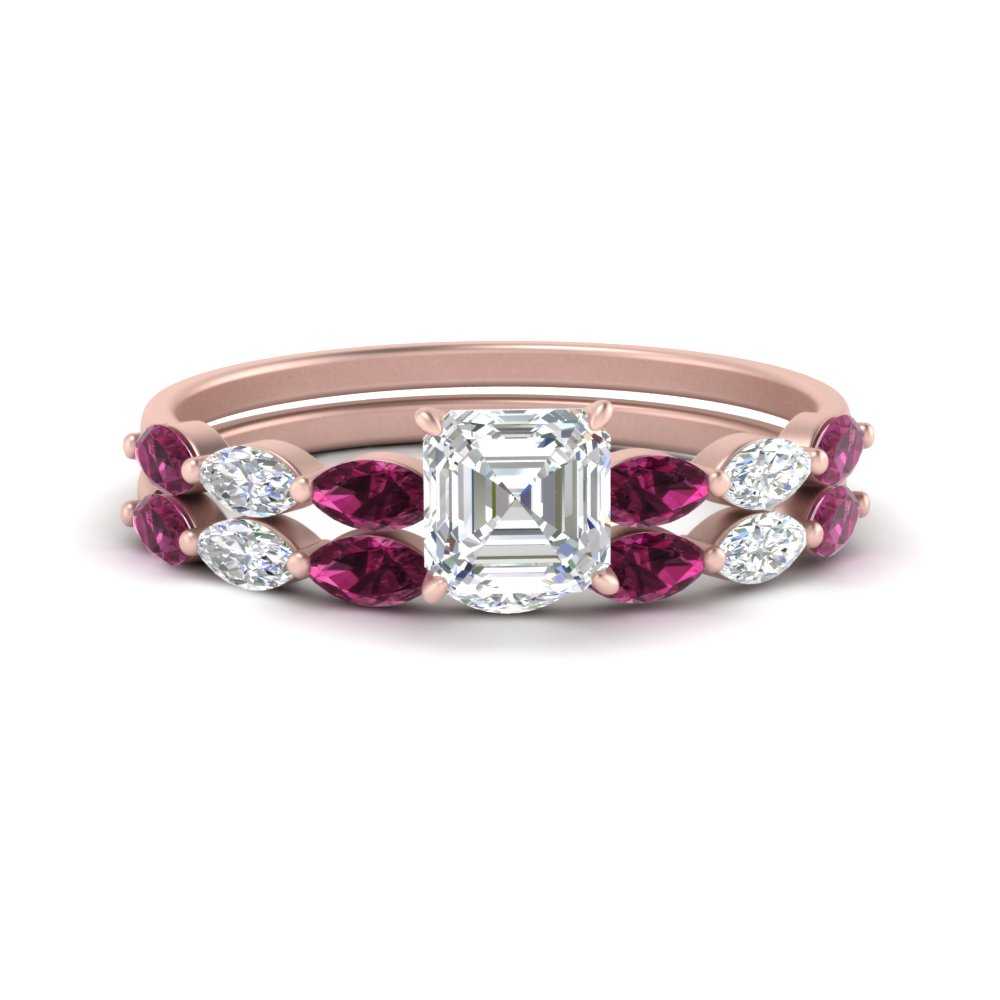 asscher-cut-single-prong-marquise-pink-sapphire-engagement-ring-and-band-in-FD9939ASGSADRPI-NL-RG