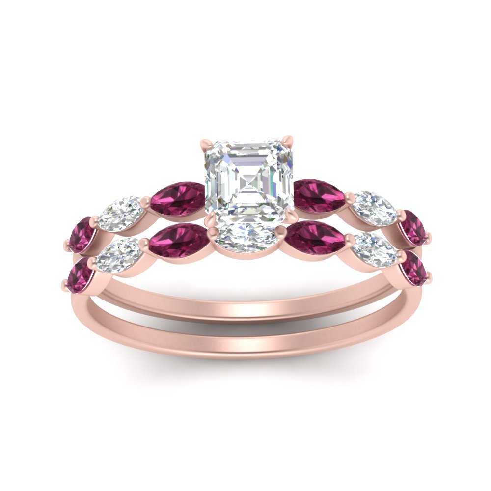 asscher-cut-single-prong-marquise-pink-sapphire-engagement-ring-and-band-in-FD9939ASGSADRPI-NL-RG