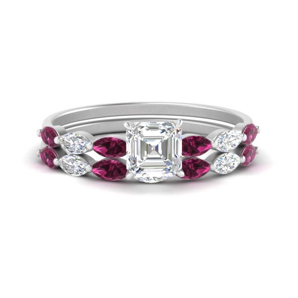 asscher-cut-single-prong-marquise-pink-sapphire-engagement-ring-and-band-in-FD9939ASGSADRPI-NL-WG