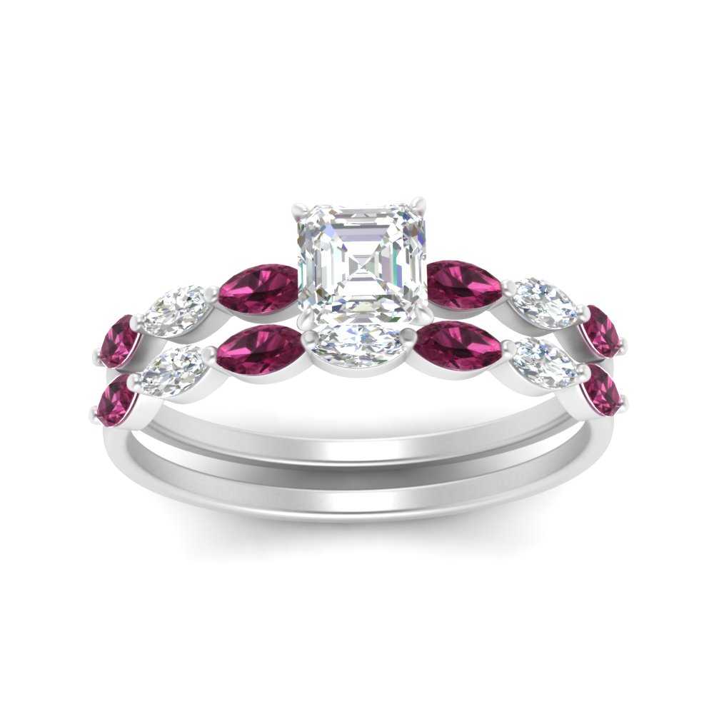 asscher-cut-single-prong-marquise-pink-sapphire-engagement-ring-and-band-in-FD9939ASGSADRPI-NL-WG