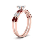 Load image into Gallery viewer, asscher-cut-single-prong-marquise-ruby-engagement-ring-and-band-in-FD9939ASGRUDR-NL-RG
