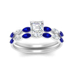 Load image into Gallery viewer, asscher-cut-single-prong-marquise-sapphire-engagement-ring-and-band-in-FD9939ASGSABL-NL-WG
