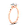Thumbnail 3 - Asscher Solitaire Cathedral Ring With Floral Head