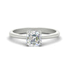 Load image into Gallery viewer, Asscher Solitaire Cathedral Ring With Floral Head