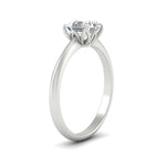 Load image into Gallery viewer, Asscher Solitaire Cathedral Ring With Floral Head
