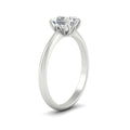 Thumbnail 8 - Asscher Solitaire Cathedral Ring With Floral Head