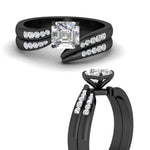 Load image into Gallery viewer, asscher-cut-swirl-channel-diamond-bridal-black-set-in-black-gold-FDENS4028AS-NL-BG.jpg
