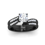 Load image into Gallery viewer, asscher-cut-swirl-channel-diamond-bridal-black-set-in-black-gold-FDENS4028AS-NL-BG.jpg
