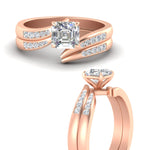 Load image into Gallery viewer, asscher-cut-swirl-channel-diamond-bridal-set-in-rose-gold-FDENS4028AS-NL-RG.jpg
