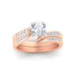 Load image into Gallery viewer, asscher-cut-swirl-channel-diamond-bridal-set-in-rose-gold-FDENS4028AS-NL-RG.jpg

