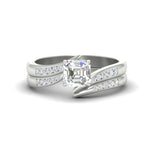 Load image into Gallery viewer, asscher-cut-swirl-channel-diamond-bridal-set-in-white-gold-FDENS4028AS-NL-WG.jpg
