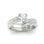 Load image into Gallery viewer, asscher-cut-swirl-channel-diamond-bridal-set-in-white-gold-FDENS4028AS-NL-WG.jpg
