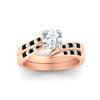 Load image into Gallery viewer, asscher-cut-swirl-channel-diamond-bridal-set-with-black-diamond-in-rose-gold-FDENS4028ASGBLACK-NL-RG.jpg