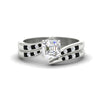 Load image into Gallery viewer, asscher-cut-swirl-channel-diamond-bridal-set-with-black-diamond-in-white-gold-FDENS4028ASGBLACK-NL-WG.jpg