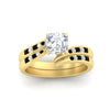 Load image into Gallery viewer, asscher-cut-swirl-channel-diamond-bridal-set-with-black-diamond-in-yellow-gold-FDENS4028ASGBLACK-NL-YG.jpg