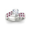 Load image into Gallery viewer, asscher-cut-swirl-channel-diamond-bridal-set-with-pink-sapphire-in-white-gold-FDENS4028ASGSADRPI-NL-WG.jpg