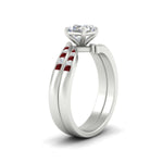 Load image into Gallery viewer, asscher-cut-swirl-channel-diamond-bridal-set-with-ruby-in-white-gold-FDENS4028ASGRUDR-NL-WG.jpg
