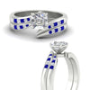 Load image into Gallery viewer, asscher-cut-swirl-channel-diamond-bridal-set-with-sapphire-in-white-gold-FDENS4028ASGSABL-NL-WG.jpg