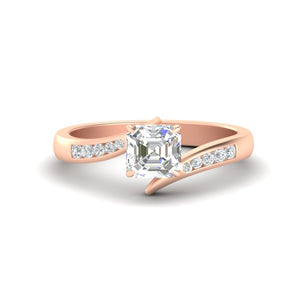 Swirl Channel Engagement Ring
