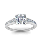 Load image into Gallery viewer, asscher-cut-swirl-engraved-channel-accent-diamond-engagement-ring-in-FD122866ASR-NL-WG
