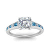 Load image into Gallery viewer, asscher-cut-swirl-engraved-channel-accent-diamond-engagement-ring-with-blue-topaz-in-FD122866ASRGICBLTO-NL-WG