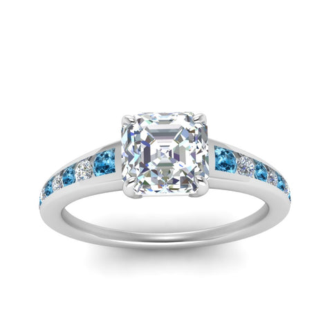 asscher-cut-swirl-engraved-channel-accent-diamond-engagement-ring-with-blue-topaz-in-FD122866ASRGICBLTO-NL-WG