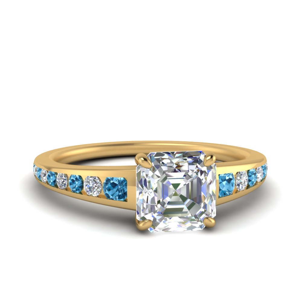 asscher-cut-swirl-engraved-channel-accent-diamond-engagement-ring-with-blue-topaz-in-FD122866ASRGICBLTO-NL-YG