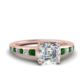 Thumbnail 16 - asscher-cut-swirl-engraved-channel-accent-diamond-engagement-ring-with-emerald-in-FD122866ASRGEMGR-NL-RG