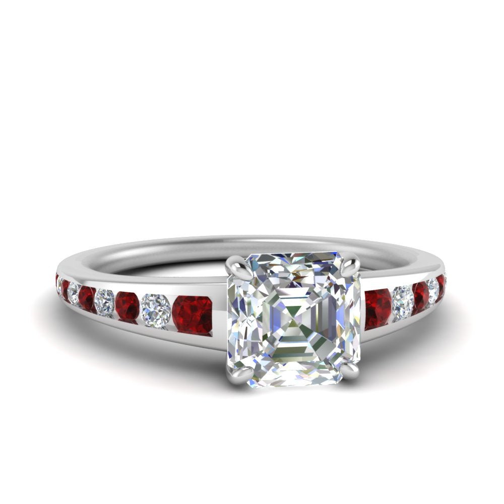asscher-cut-swirl-engraved-channel-accent-diamond-engagement-ring-with-ruby-in-FD122866ASRGRUDR-NL-WG